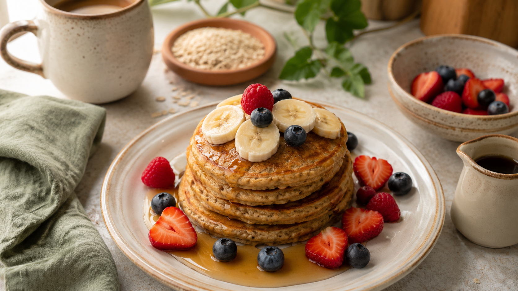 Glutenfreie Hafer-Pancakes