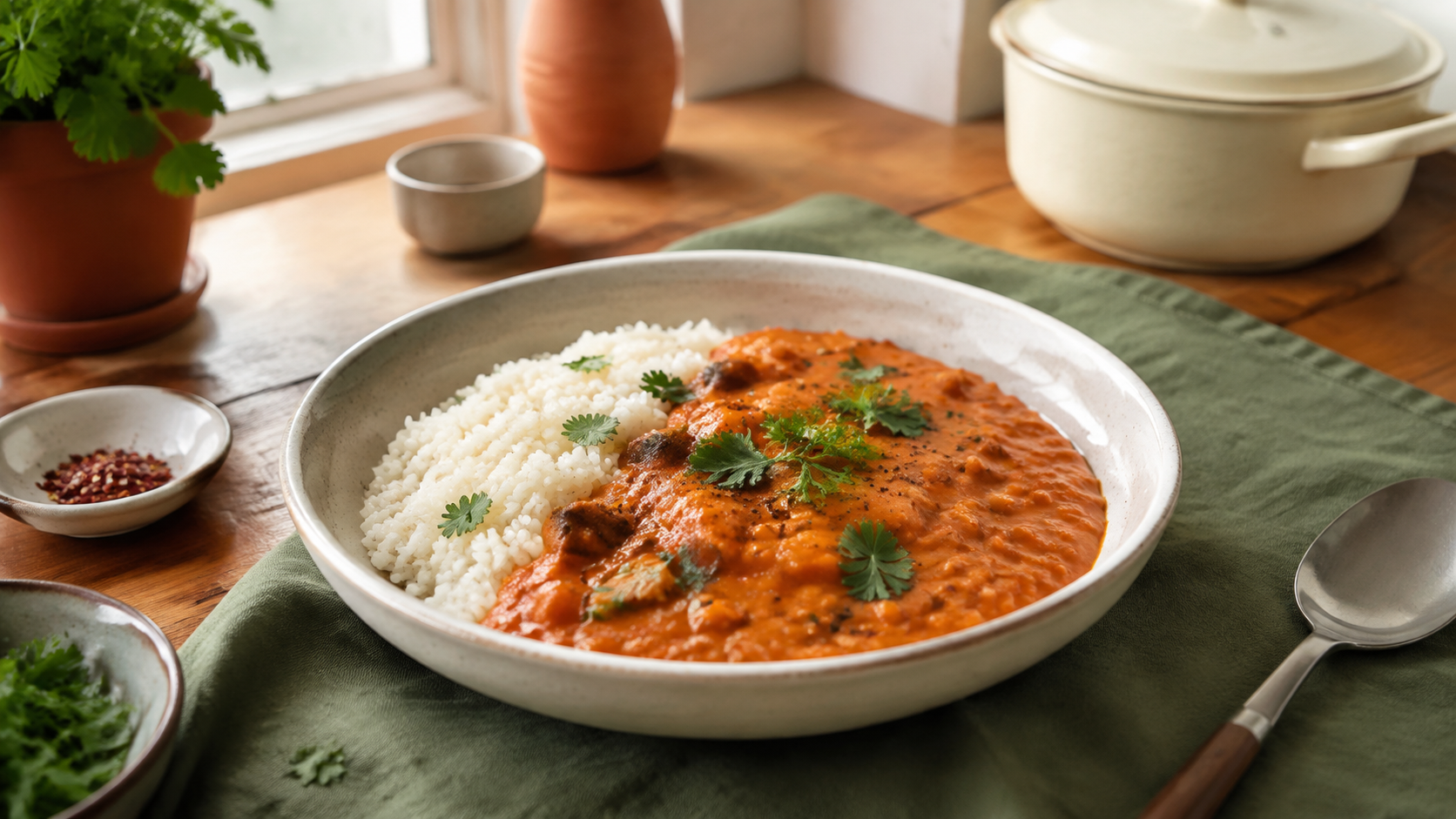 Detailansicht von Rote-Linsen-Curry