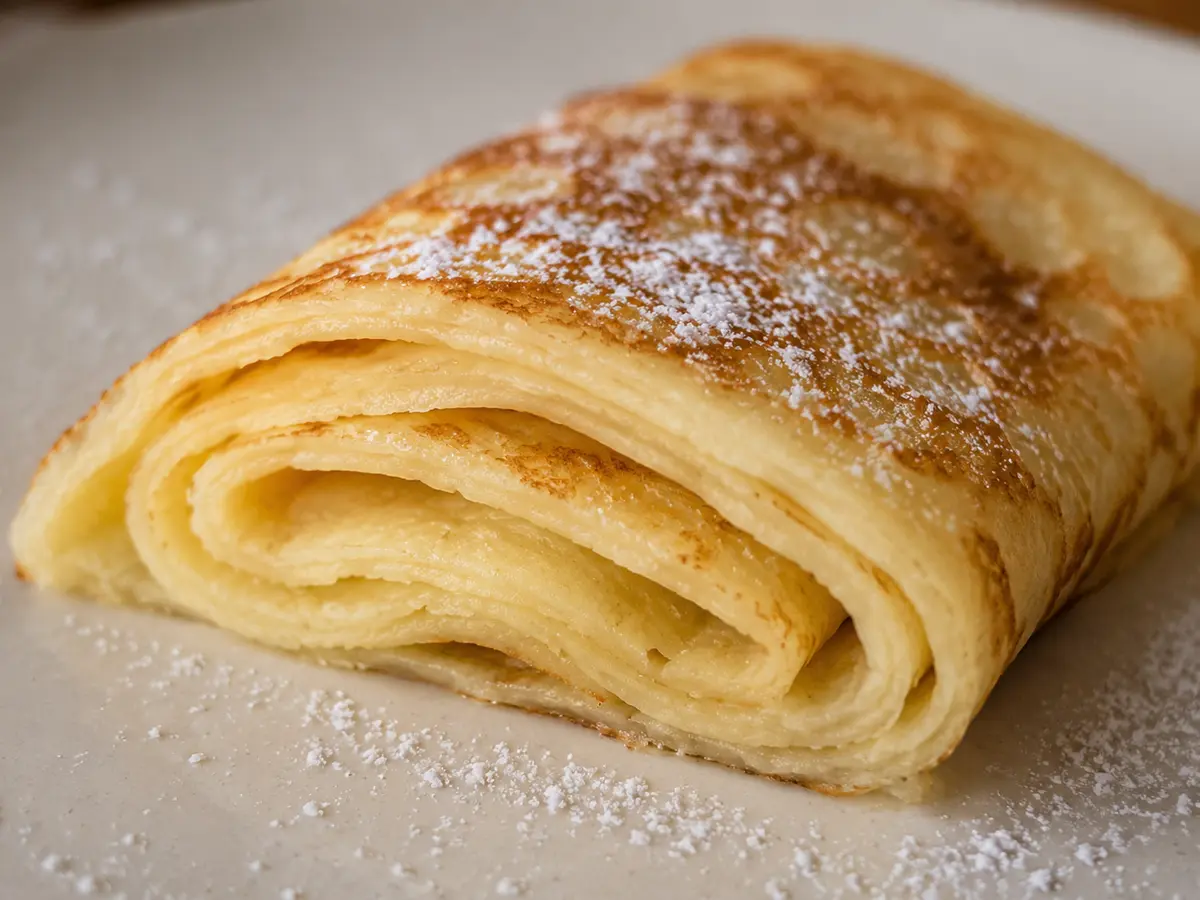 Detailansicht von Pfannkuchen