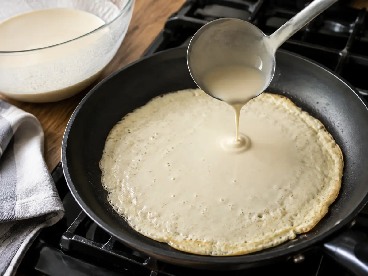 Zubereitung von Pfannkuchen