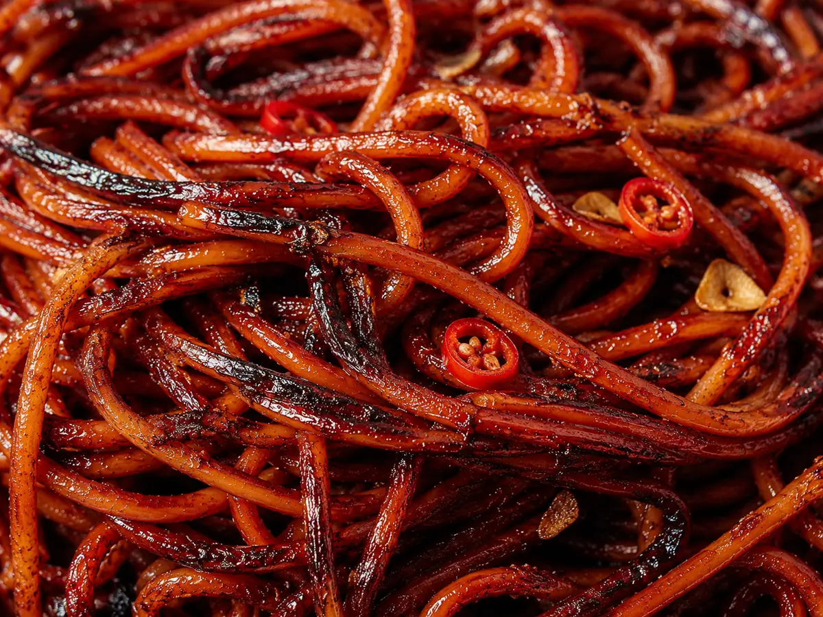 Detailansicht von Spaghetti all’Assassina